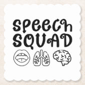 Speech Squad Pathology Teacher Verjaardag Cadeau Kartonnen Onderzetters (Voorkant)
