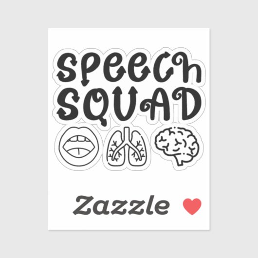 Speech Squad Pathology Teacher Verjaardag Cadeau Sticker (Vel)
