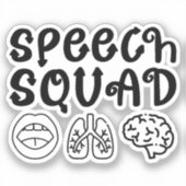 Speech Squad Pathology Teacher Verjaardag Cadeau Sticker (Voorkant)