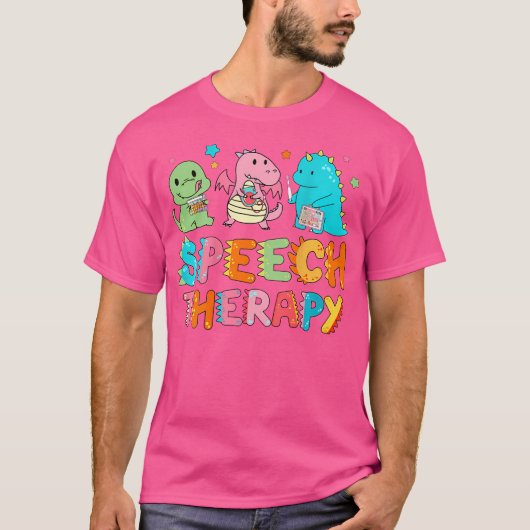 Speech Squad Schattigee Dinosaur Speech Therapy Sp T-shirt (Voorkant)