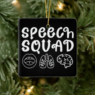 Speech Squad SLP Speech Language Pathologist Grapp Keramisch Ornament
