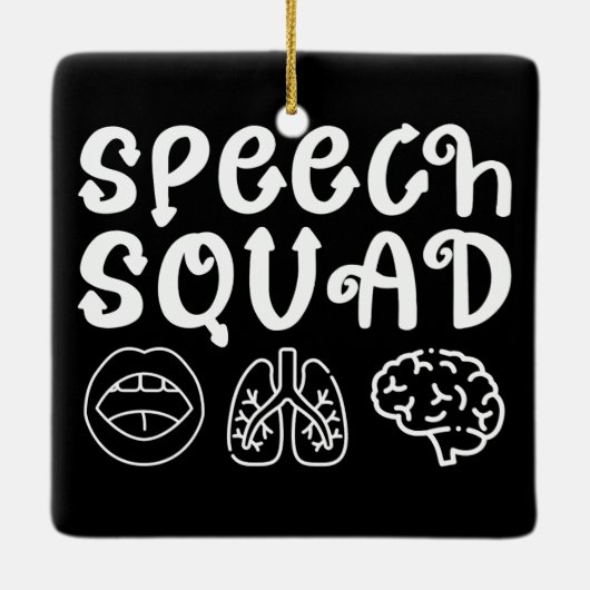 Speech Squad SLP Speech Language Pathologist Grapp Keramisch Ornament (Achterkant)