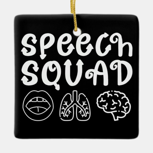Speech Squad SLP Speech Language Pathologist Grapp Keramisch Ornament (Voorkant)
