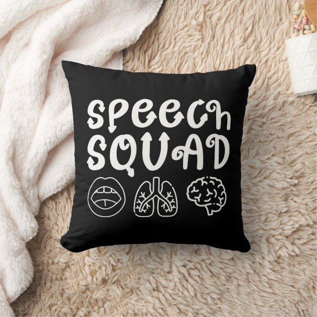 Speech Squad SLP Speech Language Pathologist Grapp Kussen (Deken)