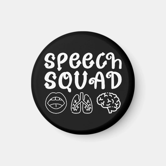 Speech Squad SLP Speech Language Pathologist Grapp Magneet (Voorkant)