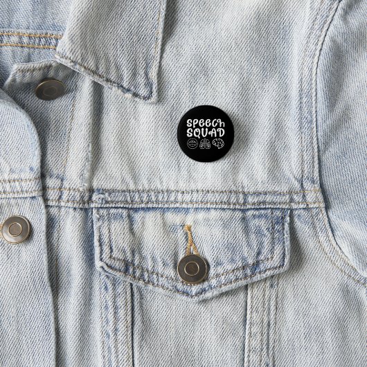 Speech Squad SLP Speech Language Pathologist Grapp Ronde Button 3,2 Cm (In situ)