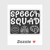 Speech Squad SLP Speech Language Pathologist Grapp Sticker (Vel)