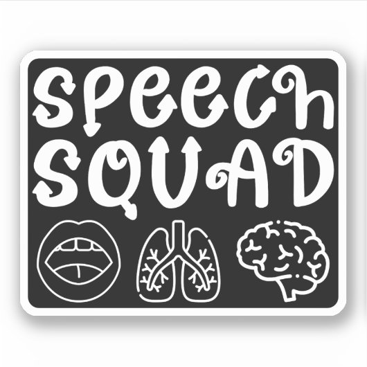Speech Squad SLP Speech Language Pathologist Grapp Sticker (Voorkant)