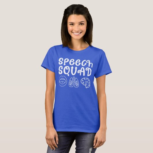 Speech Squad SLP Speech Language Pathologist Grapp T-shirt (Voorkant volledig)