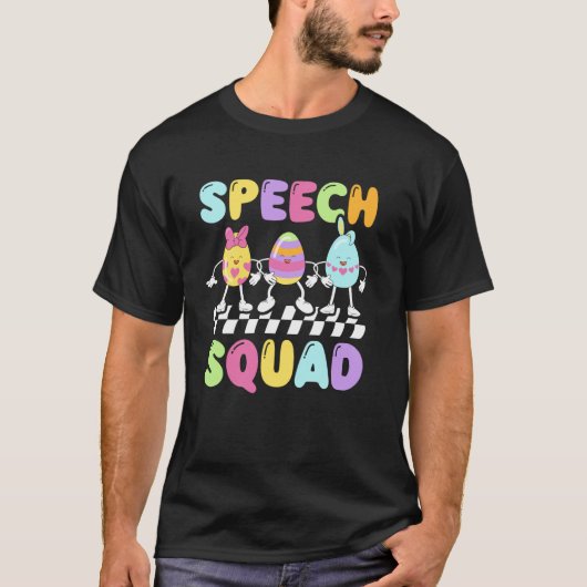 Speech Squad Spraak-taalpatholoog Paashaas T-shirt (Voorkant)