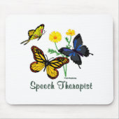 Speech Therapist Butterflies Muismat (Voorkant)