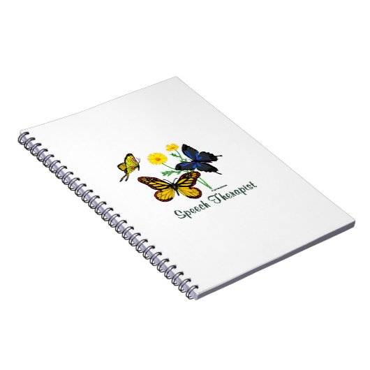 Speech Therapist Butterflies Notitieboek (Rechterzijde)