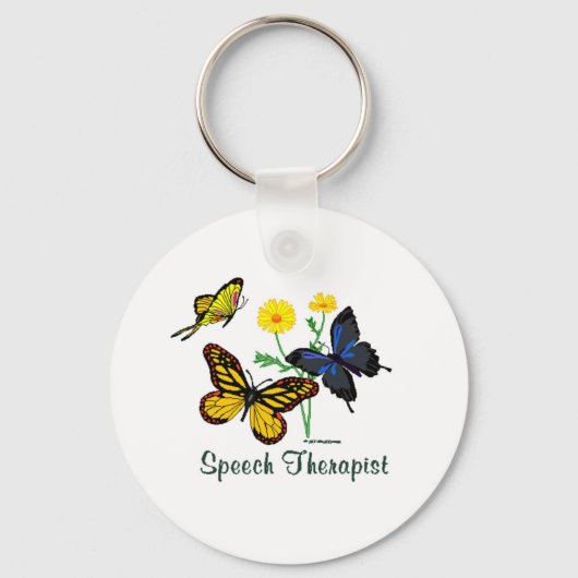 Speech Therapist Butterflies Sleutelhanger (Voorkant)