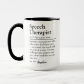 Speech Therapist Definition Personalized Gift Mok (Links)