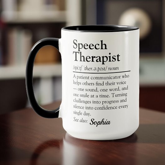 Speech Therapist Definition Personalized Gift Mok