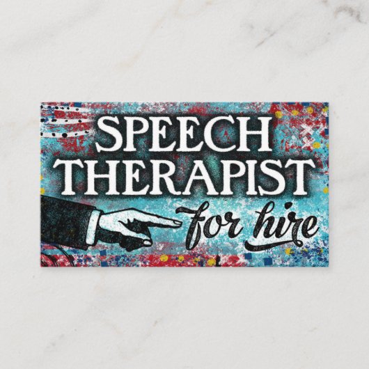 Speech Therapist for Hire Visitekaartjes - blauw (Voorkant)