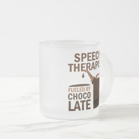 Speech Therapist (Funny) Chocolate Matglas Koffiemok (Voorkant rechts)