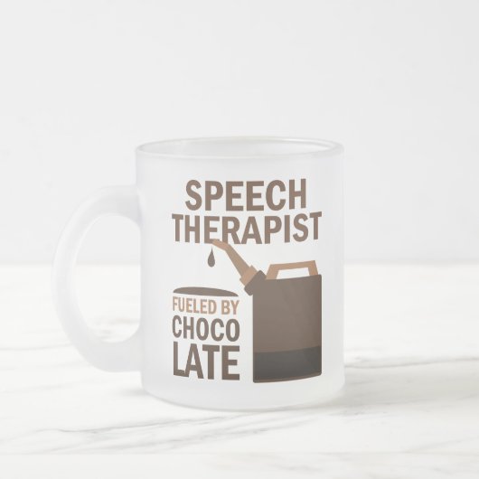 Speech Therapist (Funny) Chocolate Matglas Koffiemok (Links)