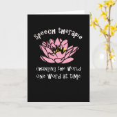Speech Therapist Gift Kaart (Gele Bloem)