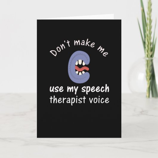 Speech Therapist Gift Kaart (Voorkant)
