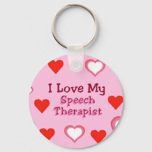 Speech Therapist Hearts Sleutelhanger (Voorkant)