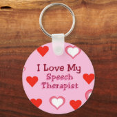 Speech Therapist Hearts Sleutelhanger (Voorkant)