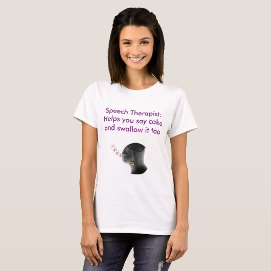 Speech Therapist help je om taart te zeggen en doo T-shirt (Voorkant volledig)