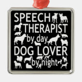Speech Therapist houdt van honden Metalen Ornament (Voorkant)