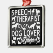 Speech Therapist houdt van honden Metalen Ornament (Links)