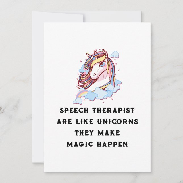 Speech Therapist is als Unicorns Speech Therapie (Voorkant)