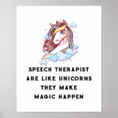 Speech Therapist is als Unicorns Speech Therapie Poster (Voorkant)