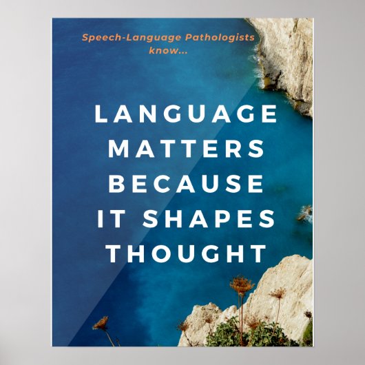 Speech Therapist Kantoor Poster (Voorkant)