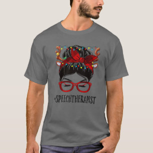 Speech Therapist Life Kerstmis Bun Bu T-shirt