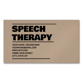 Speech Therapist Magnetisch Visitekaartje