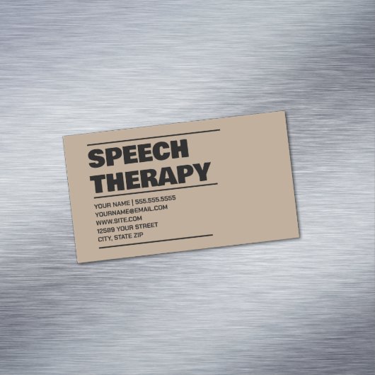 Speech Therapist Magnetisch Visitekaartje (Voorbeeld)