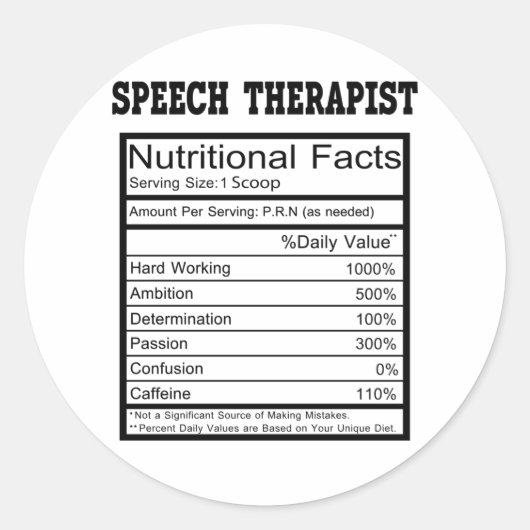 Speech Therapist Ronde Sticker (Voorkant)
