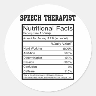 Speech Therapist Ronde Sticker