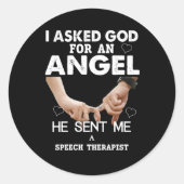 Speech Therapist Ronde Sticker (Voorkant)