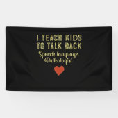 Speech Therapist SLP Speech Language Patholoog Spandoek (Horizontaal)