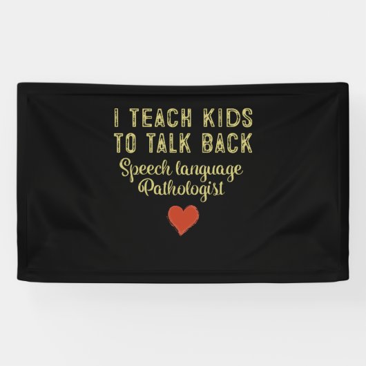 Speech Therapist SLP Speech Language Patholoog Spandoek (Horizontaal)
