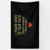 Speech Therapist SLP Speech Language Patholoog Spandoek (Verticaal)