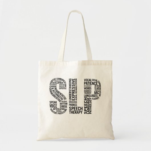 Speech Therapist SLP Tote Bag (Voorkant)