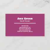 Speech Therapist SLP Visitekaartje (Achterkant)