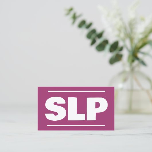 Speech Therapist SLP Visitekaartje (Staand voorkant)