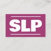 Speech Therapist SLP Visitekaartje (Voorkant)