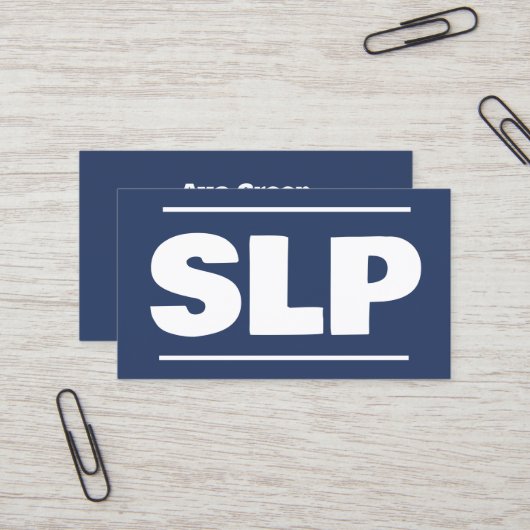 Speech Therapist SLP Visitekaartje (Voorkant / Achterkant in situ)