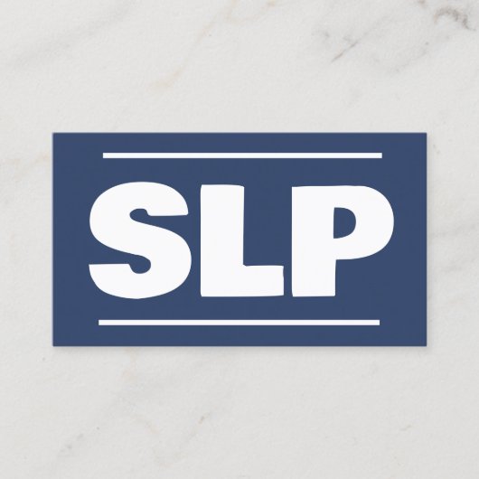 Speech Therapist SLP Visitekaartje (Voorkant)