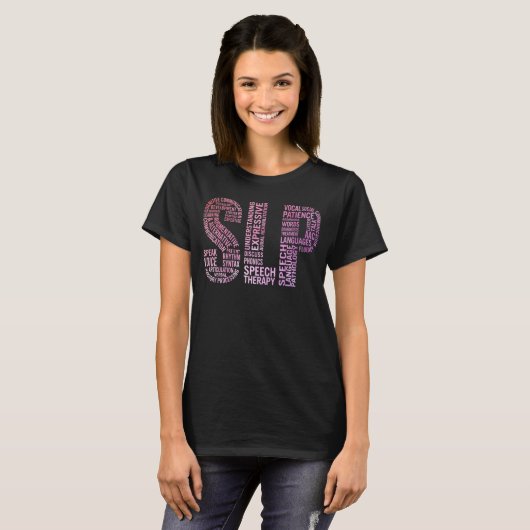 Speech Therapist SLP Waterverf Art T-shirt (Voorkant volledig)