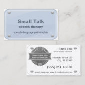 Speech Therapist - Speech Language Pathologen Visitekaartje (Voorkant / Achterkant)