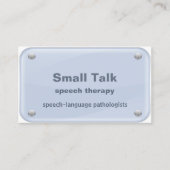 Speech Therapist - Speech Language Pathologen Visitekaartje (Voorkant)